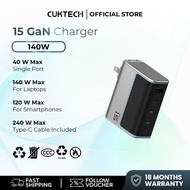 CUKTECH 140W 4-Port GaN Charger | Full-Power for MacBook Pro & 120W Xiaomi