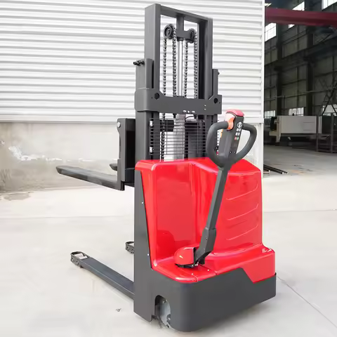 Hot-Selling Material Handling Equipment: Electric Pallet Stacker Crane, 1.5 Tons, 3.5m/5m Lifting Ca
