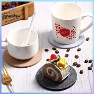NAY 10 Pieces/set Round Felt Coasters Dining Table Protector Heat-resistant Coasters Coffee Tea Hot 