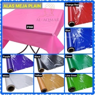 Plastik warna Lapik Meja / Alas Meja PVC plain colour bermeter { hitam, putih, pink, hijau, biru, ku