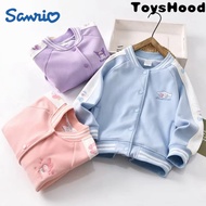 Hot Sanrio Kawaii Anime Baseball Uniform Mymelody Kuromi Cinnamoroll Cartoon Jacket Cardigan Adolesc
