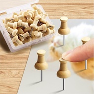 Log 50 Pieces Thumbtacks Press Nails Big Head I-Shaped Nails Cork Board Handmade Decorative Photos L
