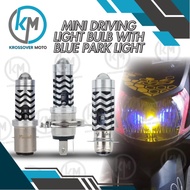 1PC MINI DRIVING LIGHT KILLER BULB LED BULB WITH BLUE PARK LIGHT FOR MOTORCYCLE B35/H4/T19 [KM]