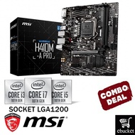 MSI H410M-A PRO INTEL H410 LGA1200 MOTHERBOARD + INTEL 10TH GEN CPU COMBO PROMO