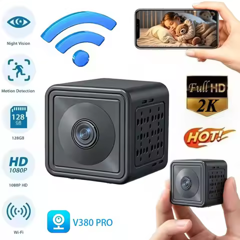 V380 PRO 2K HD Mini IP Camera Smart Home Remote Viewing Night Vision Baby Monitor Family Indoor Secu