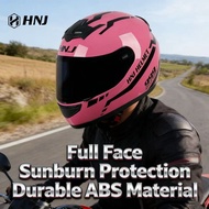HNJ Helmet Full Face 100% Original Black Visor Murah Unisex (Suit 54-62CM) COD Protective Topi Keled