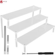 Acrylic Risers Display Stand 3 Tier Acrylic Tiered Shelf Clear Tiered Display Organizer Reusable Dis