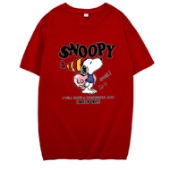 Nick Áo thun ngắn tay mùa hè in Snoopy dễ thương cho các cặp vợ chồng và học sinh