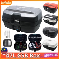 47L Box GSB Top Box Motorcycle Box Motor Lc 135 Extra Trunk Waterproof Detachable With Safety Lock F