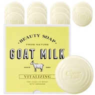 [Aekyung] Goat Milk Soap / Rich foam and Refreshing lemon citrus scent / 12 pieces per set / 90g per unit