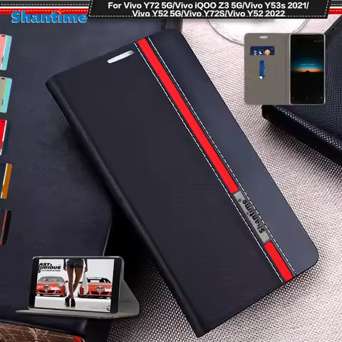 Luxury PU Leather Case For Vivo Y72 5G Y52 5G Flip Case For Vivo iQOO Z3 5G Vivo Y53s 2021 Phone Cas