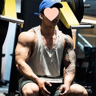 Battle Damage Vest Fitness Training Men's Ripped Sleeveless Waistcoat American Sports Bottoming Shir