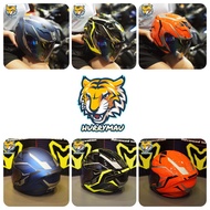 MHR DOUBLE VISOR HELMET OF878 RACING - 3 WARNA