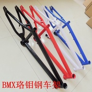 Chrome-molybdenum steel frame BMX20 inch BMX street-style fancy performance car small five-way flat 
