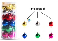 24Pcs 3cm Christmas Tree Decorations Balls Bauble / Xmas Party Hanging Ball Ornaments Christmas Deco