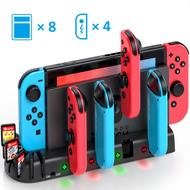 Switch Controller Charging Dock Station for Nintendo Switch &amp; OLED JoyconsSwitch OLED Controller Charger Dock Station with 8 Game Storage for Nintendo Switch Joycon &amp; Games