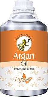 Crysalis Argan (Argania Spinosa) Oil|100% Pure &amp; Natural Undiluted Essential Oil Organic Standard for Skin &amp; Hair Care|Therapeutic Grade Oil, Adds Shine to Hair,Removes Stretch Marks -169.07 fl oz