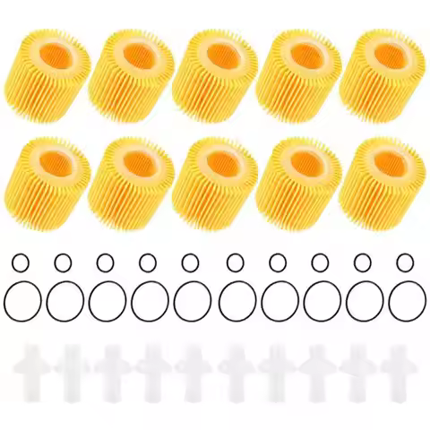 10Pcs/Set Car Engine Oil Filters 04152-YZZA6 for Toyota C-HR 2.0L Pontiac Vibe 2009-2010 Corolla Pri