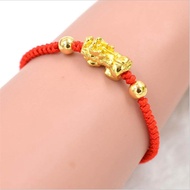 sanhe fashion jewelry กำไลข้อมือปี่เซี๊ยะ สร้อยข้อมือนำโชค กำไลข้อมือเชือกแดง