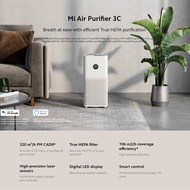 Xiaomi Mi Air Purifier 3C (True HEPA Filters, 320 m³/h PM CADR, 106 m²/h Coverage Efficiency) 1 Year