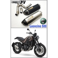 Project79 Exhaust Benelli LEONCINO 500 Long Slip on Piping Muffler Stainless Steel Project79