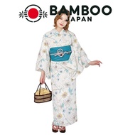 [Fuuka] Two-piece Separable Yukata Single item Ladies Adult Free size Clematis Tesshin Beige White
[