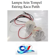 White Glass Fairing Turn Signal Lights