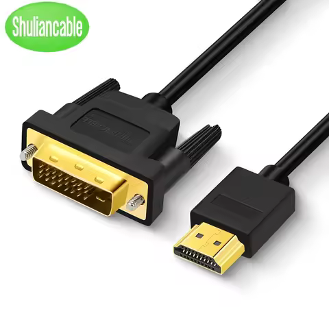 SHULIANCABLE 4K HDMI to DVI Cable, DVI to HDMI Adapter Cable Bidirectional Suitable for Projectors, 