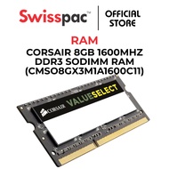 CORSAIR 8GB 1600MHZ DDR3 SODIMM RAM (CMSO8GX3M1A1600C11)