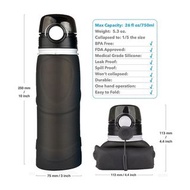 700ml矽膠折疊水壺(只有黑色) sasckp 700ml Silicon Foldable Water Bottle (only Black Color)  折疊壺 飲水壺 戶外水壺 便攜水壺 露