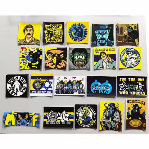 20 types 9*9cm 8*12cm 5*15cm MTA Maccabi Fanatics Tel Aviv The Gate 11 Stikers for Bag Cup Wall Frid