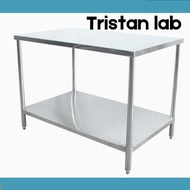 2-Tier Stainless Steel Table with 2-Tier/