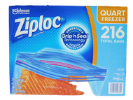 密保諾 - Ziploc 雙拉鍊保鮮袋 216個 平行進口