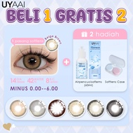 [Beli 1 Gratis 2]UYAAI SOFTLENS minus 0.00s/d-6.00 6 Months(1* Softlens  + Air Pencuci Softlens 60ml