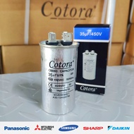 (35uF) CBB65 คาปาซิเตอร์ แอร์ Cotora 450VAC 50/60Hz แคปรันแอร์ คาปาซิเตอร์แอร์ Cap Run อะไหล่แอร์ / 