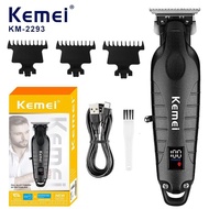 Kemei KM-2293 Professional Barber Hair Trimmer Zero Gapped Cordless Rechargeable Men Clippers