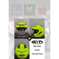 YWHLX0W5 KYT HELMET PLAIN YELLOW FLOU KYT HELLCAT KYT HELMET OPEN FACE 100% ORIGINAL HELMET KYT MADE