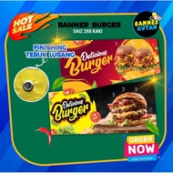 Banner burger/banting burger/banner murah/bunting murah/ready stok to
