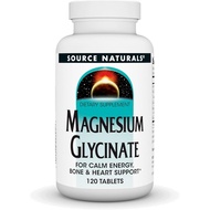 Source Naturals Magnesium Glycinate, for Calm Energy, Bone & Heart Support*, 200 mg per Serving - 12