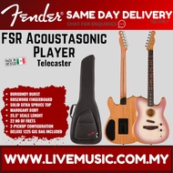 Fender Acoustasonic Player Telecaster Electric Guitar, RW FB, Sapphire Blue Burst/Sapphire Blue Fade
