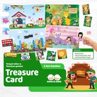 Activity Worksheet - Activity to stick stickers on the picture - Treasure Card PAUD/ Kids Activity S
