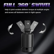 [VeryJow] 3 Piece Universal Joint-Soet, Impact Swivel Soet Set, 1/4-Inch, 3/8-Inch, 1/2-Inch Drive S