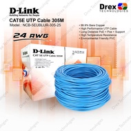 D-Link UTP Cable Cat5E 24AWG 305M 1000Ft Ethernet Cable Cat5E 24AWG - Blue