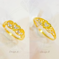 Cincin Tunang Design Love Emas 916