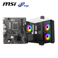 【促銷】微星 PRO H610M-G WIFI DDR4+全漢 S190 黑 全景玻璃機殼