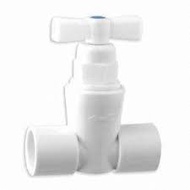 [READY STOCK] 1/2" DKI PVC STOP COCK Water Tap Direct Pipe Filter And Water Dispenser