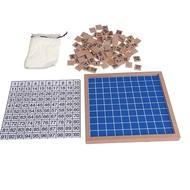 Wooden Hundred Board/1 To 100 Numbers/ 1-100 counting/Montessori Kids Math Learning