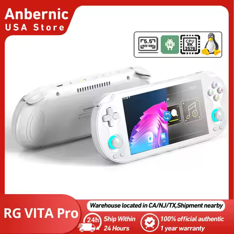 ANBERNIC RG VITA PRO Handheld Game Console RK3576 RGVITA PRO Dual OS Android 14 Linux System 5.5" IP