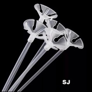 Balloon Stick Handle Stick Wooden Clip Balloon Stick Set Jumbo PVC Balloon Stick/