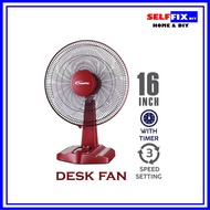 PowerPac PPTF16 16 Inch Table/Desk Fan With Timer